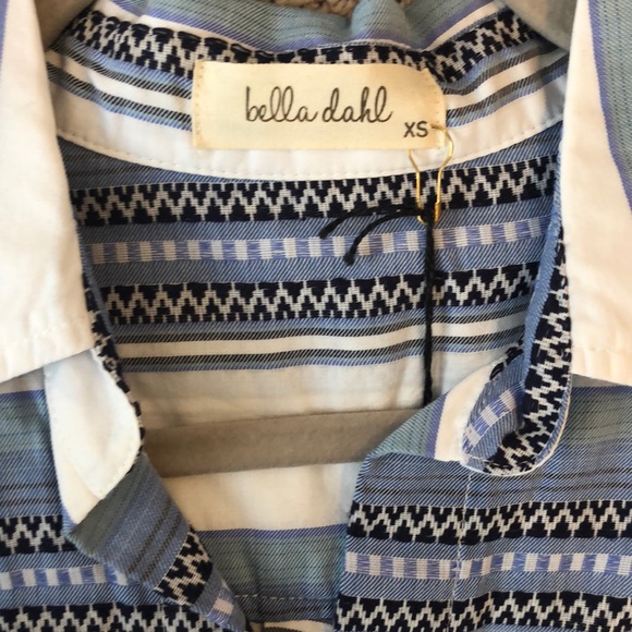 Bella Dahl Fray Hem button down shirt XS new w tag - Picture 3 of 4